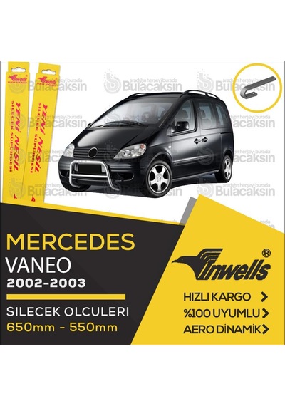 Mercedes Vaneo Muz Silecek Takımı 2002-2003 İnwells