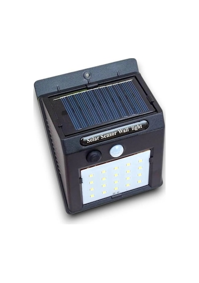 Solar Sensörlü Duvar Lambası Bahçe Lamba 20 Led Işık Çok Renkli