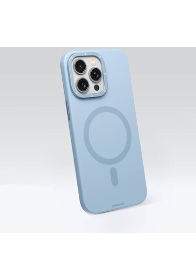 Apple Uyumlu iPhone 14 Pro Kılıf Magsafe Şarj Özellikli Youngkit Velvet Magnet Serisi Kapak Gri