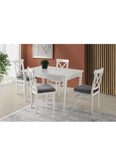 Didim Alaçatı Açılır Mutfak Masa Sandalye Takımı 80x120