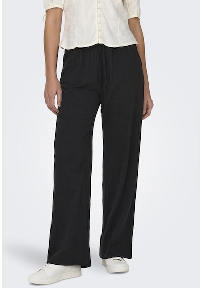 Only Onltızana Cotton Loose Pants Wvn 15319090 Siyah 001
