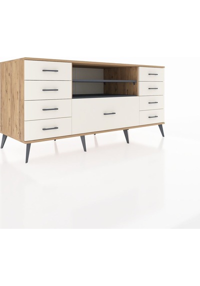 Kronos Konsol 2 Raflı 9 Çekmeceli 176x59x83 Çam-antrasit/aytaşı Antrasit/aytaşı Kronos Konsol 2 Raflı 9 Çekmeceli 176x59x83 Çam-antrasit/aytaşı Antrasit/aytaşı