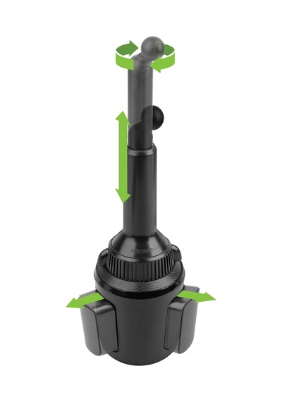 Energea Magdrive 2in1 Izgara Klipsli Ve Bardaklık Bölgesine Takma Aparatlı 15w Kablosuz Şarjlı Manyetik Magsafe Araç Tutucu - Siyah