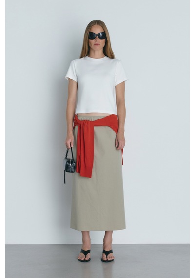 Suud Collection Ekru Comfy Basic Tişört