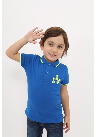 Toontoy Kids Toontoy Erkek Çocuk Nakışlı Tişört Saks