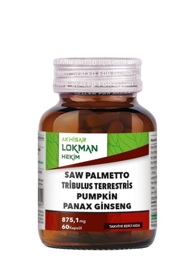 Akhisar Lokman Hekim Saw Palmetto Cüce Palmiye Takviye Edici Gıda 60 Kapsül