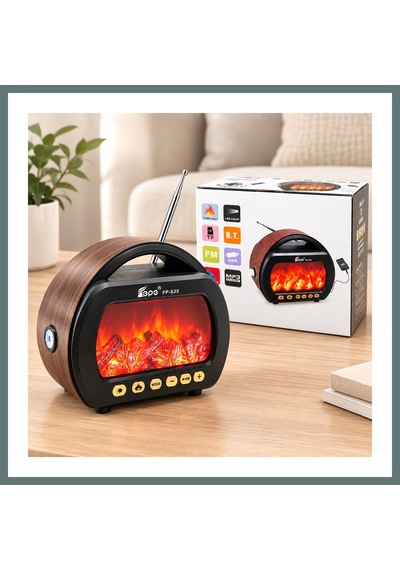 Ventra Fenerli Şömineli Bluetooth Radyo Hoparlör Am/fm/sw, Usb/type-c, Tf Ventra