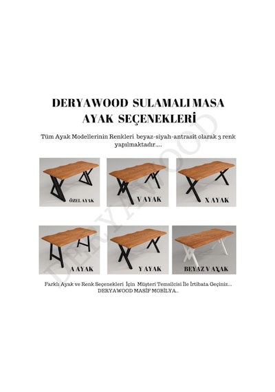 Masif Ahşap Laurus Sulamalı Mutfak Masası Beyaz Ayak 85 x 200 x 76cm
