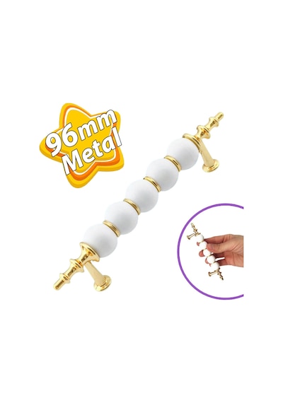 İnci Kulp 96 Mm Altın Gold Mutfak Kulpu Çekmece Dolap Kapak Kulbu Metal Mobilya Dolabı Kulpları