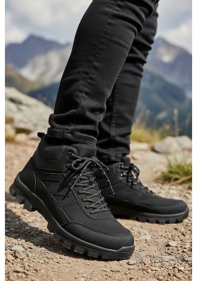 Khayt Paton Su Ve Soğuk Dayanıklı Erkek Kadın Outdoor Bot Ayakkabı Black