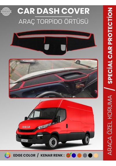 Iveco Daıly 2014-2019 Torpido Örtüsü Panel Torpido Koruma Araca Özel Tam Uyum Kaymaz Kolay Montaj - 191 Stiloto