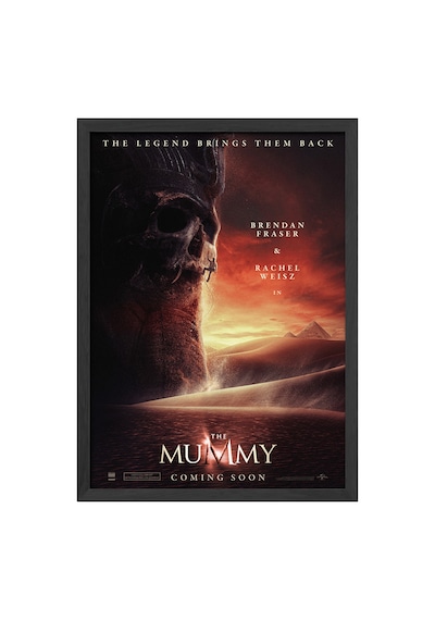 The Mummy Siyah Ahşap Çerçeveli Poster, Film Duvar Tablosu