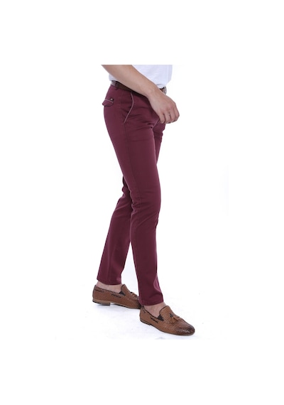 Wessi Cep Kapaklı Bordo Erkek Pantolon Bordo
