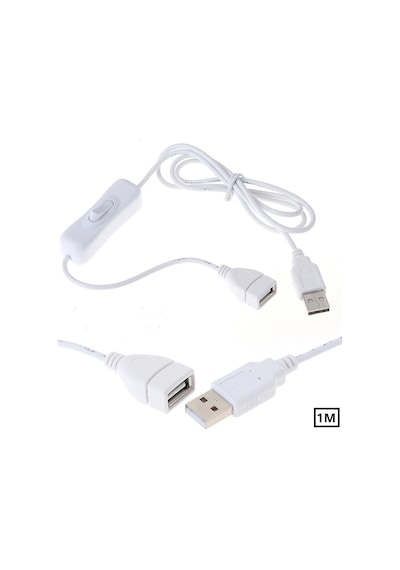 5223 Usb Dişi Erkek On Off Açma Kapama Anahtarlı Uzatma Kablosu 1
