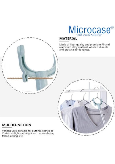 Microcase Uzayabilir Elbise Eşya Askı Asma Aparatı 58-102 Cm Al5703 Açık Yeşil