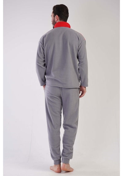 Sevim Erkek Uzun Kol Polar Gri Pijama Takım C2t8n1o303 001