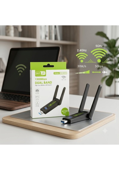 1300 Mbps Usb Wifi Adaptörü Çift Bant 2.4ghz & 5ghz Usb 3.0 Realtek Rtl8812bu Kablosuz Ağ Alıcısı