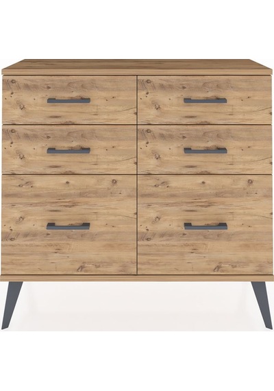 Arges Şifonyer 6 Çekmeceli 88x30x80 Antrasit-çam Çam Arges Şifonyer 6 Çekmeceli 88x30x80 Antrasit-çam Çam