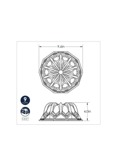 Nordicware Kubbeli Katedral Bundt Kek Kalıbı Gümüş