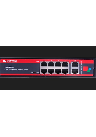 Ricon RSB82FEP-U 8 Port Power Over Ethernet Unmanaged Switch