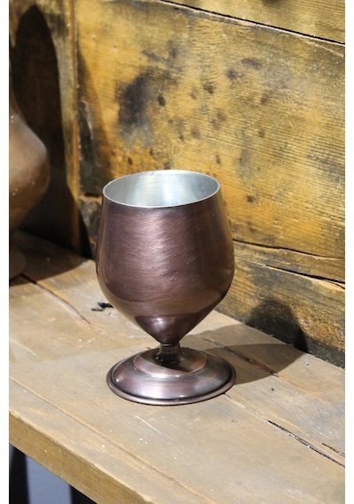Turna Bakır Merlot Şarap Kadeh 500 Ml Düz Oksit Turna0504-3