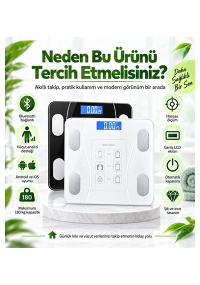 ltech Bluetooth Akıllı Dijital Baskül 180 KG