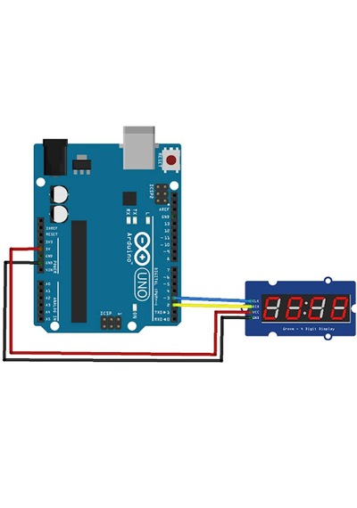 4 Digit Led Display Saat Modül Tm1637 - Kırmızı Renk