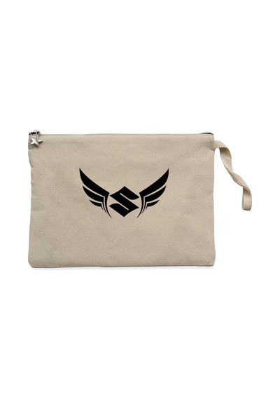 Suzuki Wings Krem Clutch Astarlı Cüzdan / El Çantası Krem