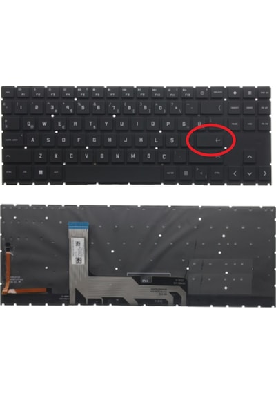 HP Uyumlu Omen 15-en0013dx Klavye Tuş Takımı Siyah Tr Rgb Işıklı