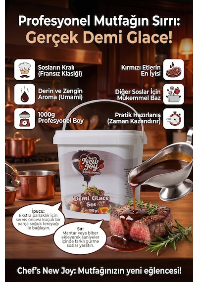 Chefs New Joy Demi Glace Sauce Sos Tozu 1 KG