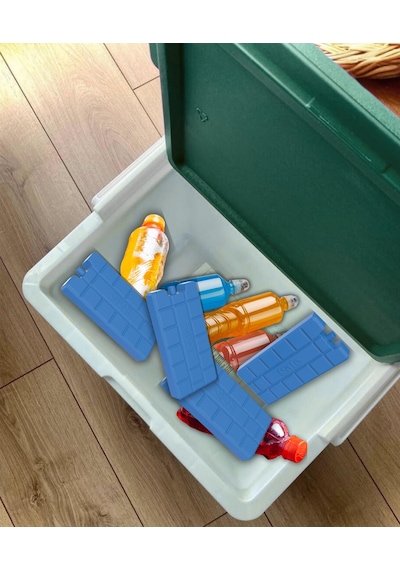 Buzluk Termos Set-25 Lt Buzluk Termos Eps 1066 Coolerbox +2 Adet K-250 Buz Aküsü Mavi