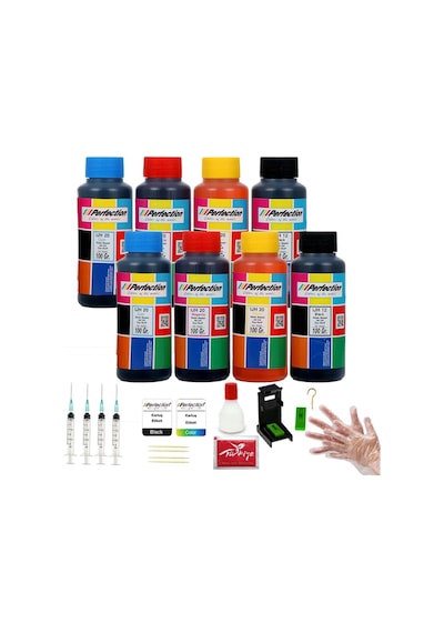 Canon 2 Kartuşlu Yazıcılar İçin +++plus Mürekkep Dolum Seti 8x100 Ml.