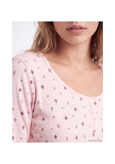 Lcw Dream Pembe U Yaka Desenli Kadın Pijama Takım