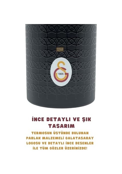 Lisanslı Çift Katlı Paslanmaz Çelik Termos 8 Saat Soğuk Hediye Kutulu Siyah Çok Renkli