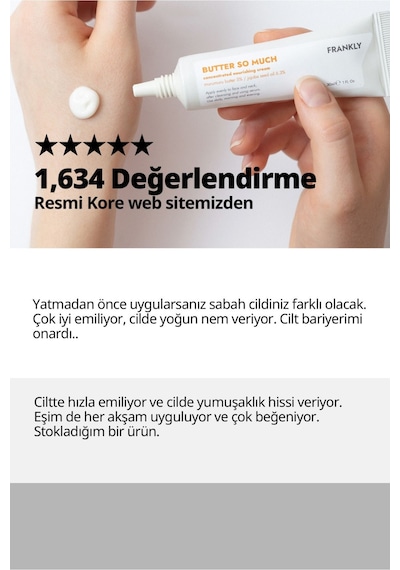 Cilt Bariyeri Güçlendiren Onarıcı Ve Nemlendirici Butter So Much Krem 30ml