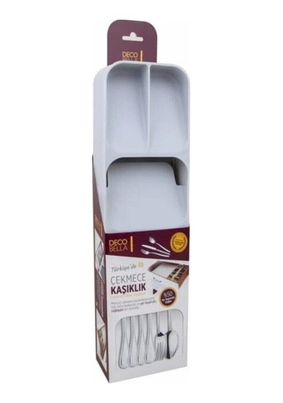 5 Bölmeli Çekmece Kaşıklık Plastik Gri Diğer