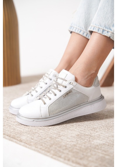 Daxtors Garantili D0703 Günlük Ortopedik Kadın Sneaker Spor Ayakkabı Beyaz