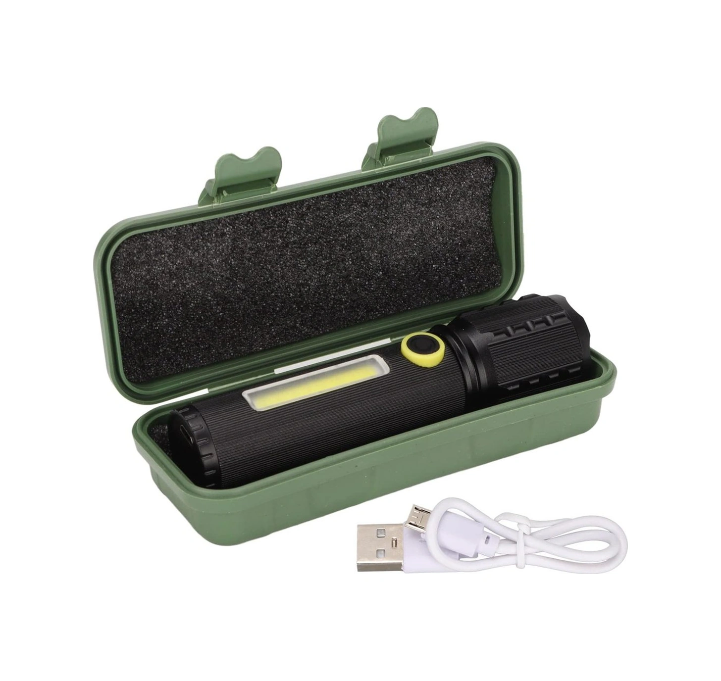 Powermaster Jf-72 Zoomlu Metal Kasa Profesyonel El Feneri Kırmızı - Siyah