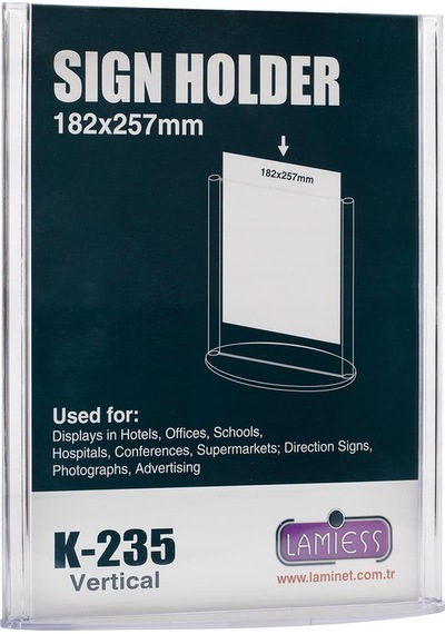 Lamiess K-235 Masaüstü Reklam Panosu Dikey 3 'lü