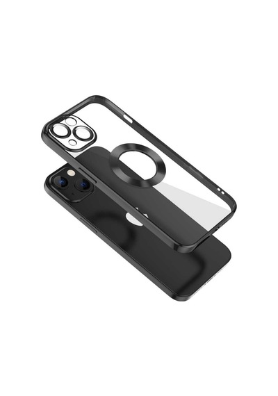 Apple Uyumlu iPhone 13 Kılıf Logo Gösteren Kamera Korumalı Silikon