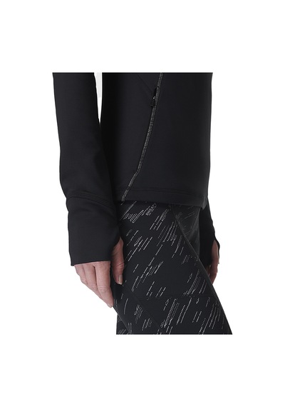 Sweaty Betty Sweaty Betty Therma Boost Running Half Zip Kadın Siyah Sweatshirt 6000 Siyah