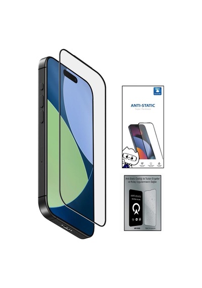 İphone 16 6d Anti Static Temperli Cam Ekran Koruyucu Kırılmaz Full Kaplama