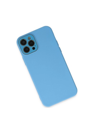 Mey İthalat iPhone Uyumlu 12 Pro Max Kılıf Lansman Glass Kapak - Mavi