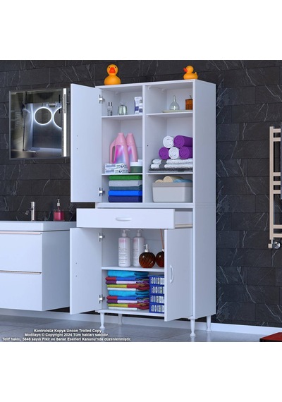 Eliusta Rivo 4 Raflı Banyo/mutfak Dolabı 70 Cm Beyaz Renkli Çok Amaçlı Dolap 70x173x32,5 Cm Ebatlarında Beyaz Eliusta Rivo 4 Raflı Banyo/mutfak Dolabı 70 Cm Beyaz Renkli Çok Amaçlı Dolap 70x173x32,5 Cm Ebatlarında Beyaz