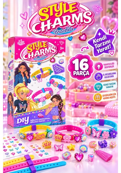 Style Charms 16 Parça Dıy Bleklik Yapım Seti
