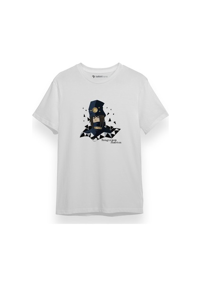 Boogiepop Phantom Yin Yang Beyaz Kısa Kol Erkek Tshirt 001