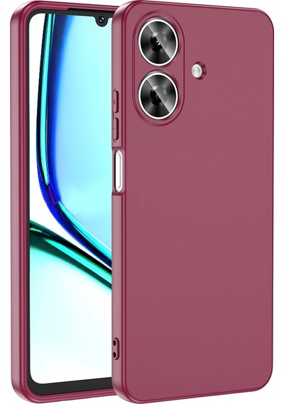 Realme Note 60 Kılıf Zore Mara Lansman Kapak Koyu Mor