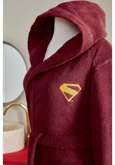 Özdilek Supergirl Lisanslı Bornoz Seti L Beden Kırmızı