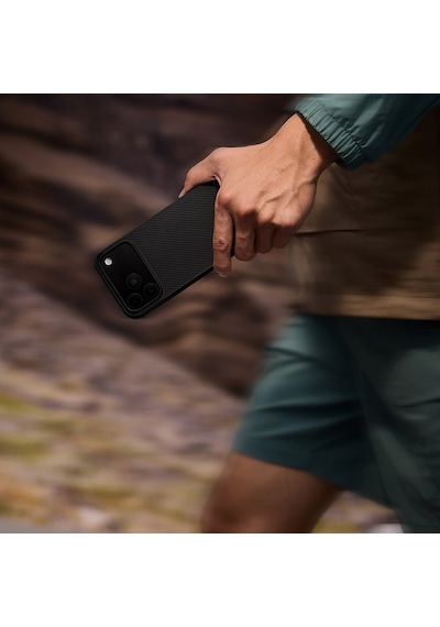 Apple Uyumlu iPhone 17 Pro Max Kılıf M-safe Pitaka Aramid Pro Guard Serisi Black-gray Kapak Siyah-gri Siyah - Gri