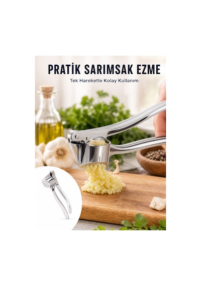 Mutfak Sarımsak Ezici Kaymaz Saplı Güçlü Mekanizma Diğer